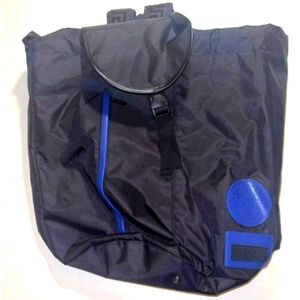 VERSACE Parfum Drawstring Backpack Blue Black Medusa Head Logo